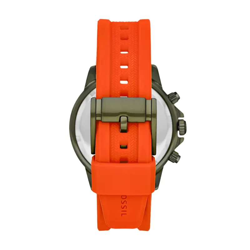 Fossil Bannon Multifunction Green Dial Rubber Men’s Watch- BQ2500